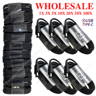 1-100X Lot USB A To Type C Cable Fast Charge For Samsung S25 Note 20 A17 Android