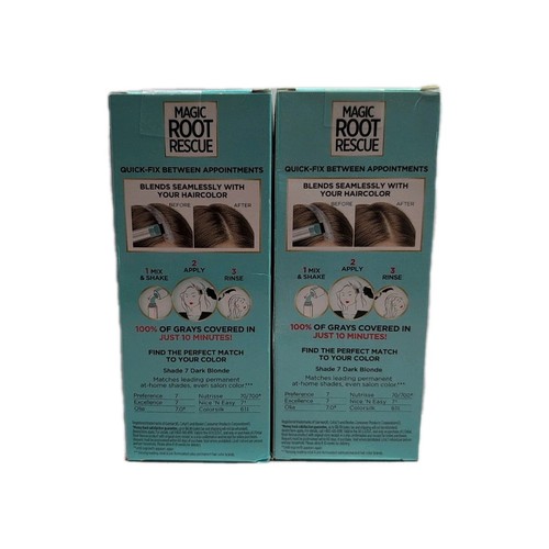 2 L'Oreal Paris Magic Root Rescue 10 Minute Root Hair Coloring Kit#7 ...