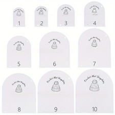 10pcs Arch Acrylic het Cap Making Template White 83 171x48 143x2.8mm