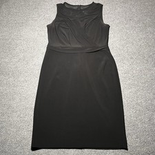 Lauren Ralph Lauren Dress Womens 12 Black Sleeveless Cocktail Classic Polyester