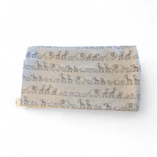 Cloud Island Animal Parade Baby Receiving Blanket Gray White Flannel Elephant