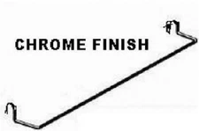 Store Display Fixtures  NEW CHROME HORIZONTAL BAR FOR GRID WIRE 23" LONG X 2" D