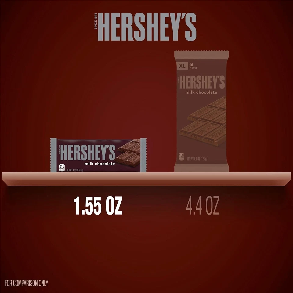 Barritas de caramelo de chocolate con leche HERSHEY'S, 1,55 OZ (36 unidades) Foto 4 de 4