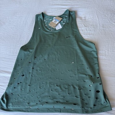 Nike T-Shirt Running Division Dri-FIT ADV laser-cut  Medium Green