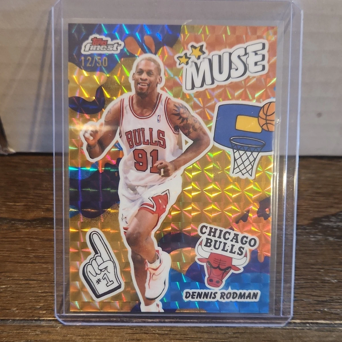 Topps Dennis Rodman Basketball Serial Numbered Sports Trading