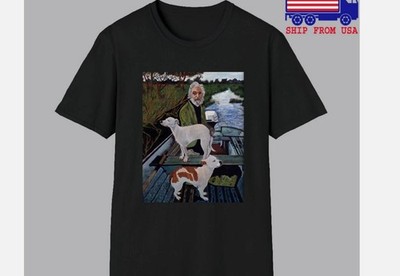 Goodfellas Painting Old Man Mafia Movie Men's Black T-shirt Size S-5XL