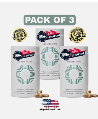 #ad 3PACK Women#x27;s Balance Hair Growth Capsules age 45 and Up 3MONTH SUPPLY $46.98
