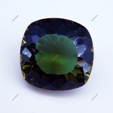 18.60Ct Natural Hiddenite Green Cushion Certified Gemstone Rare Stunning