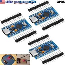 3Pcs ATmega32U4 Pro Micro Controller 5V 16MHz with Micro-USB for Arduino IDE
