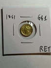 1851 Type 1 Liberty Head Gold Dollar AU/UNC Detail