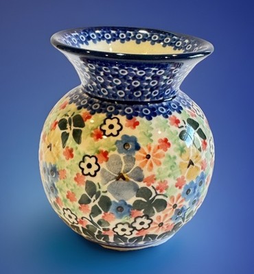 Unikat Maria Starzyk Pottery Vase Wildflower Handmade in Poland Floral Ceramic