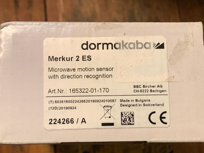 BIRCHER MERKUR 2 ES Radar Bewegungsmelder - DORMAKABA