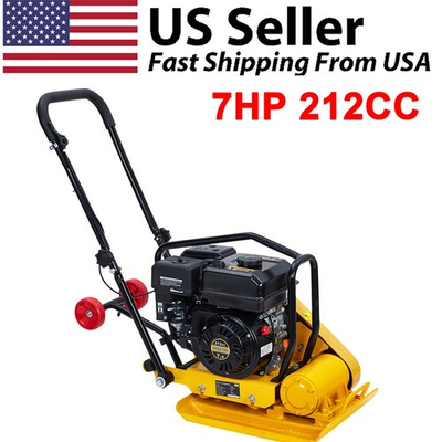 #ad #ad 7.0HP Walk Behind Vibratory Plate Compactor soil Dirt Rammer 212cc Gas Engine $409.99