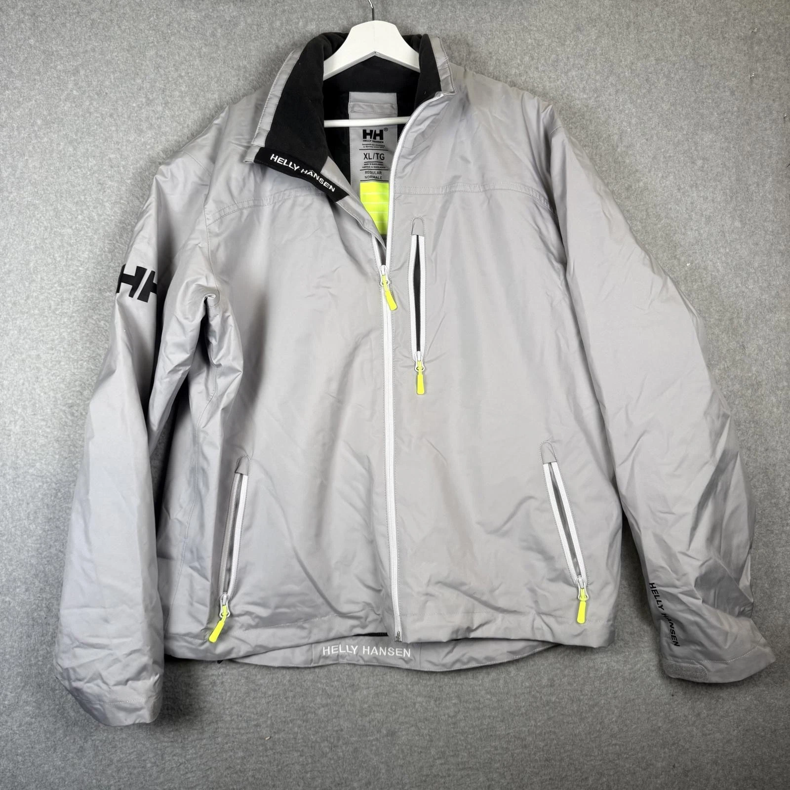 Helly Hansen Women's Size XL Crew 2.0 Full Zip Gray Windbreaker Jacket Ski Snow