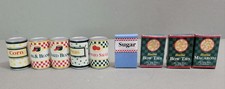 Lot Of 9, Miniature Canned Goods Food Boxes For A Doll House Kitchen