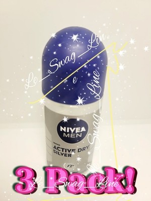   NIVEA MEN Silver Protect 72HR Anti-Perspirant Roll-On Deodorant  3 PACK 