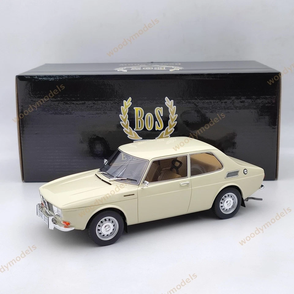 1:18 BOS Saab 99 1971 Beige BOS081 Resin Model Car Limited Collection Used - Image 4 of 4