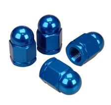 Alloy BMX bicycle acorn axle nut 3/8" X 26T (SET OF 4) DARK BLUE