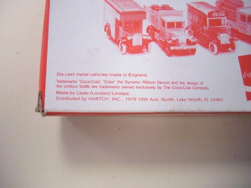 VINTAGE 1979 LLEDO DIE CAST METAL COCA COLA DAYS GONE BY TRUCK ENGLAND IN BOX - Picture 4 of 7