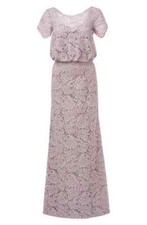NWT - JS COLLECTIONS Women's 'BLOUSON' Pink Beige MAXI GOWN - 2