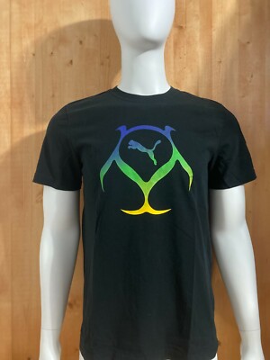 PUMA Graphic Print Adult Men Mens T-Shirt Tee Shirt M MD Medium Black