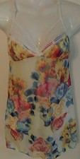 BETSEY JOHNSON Intimates Floral Knit Chiffon Lingerie NightyGown Size Medium