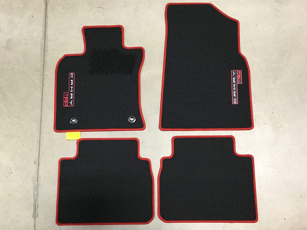 Toyota Camry 2018 Black Red TRD Carpet Floor Mats Genuine OEM