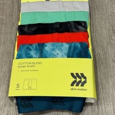 New All in Motion Boys Boxer Briefs 5 Pack Small TS1