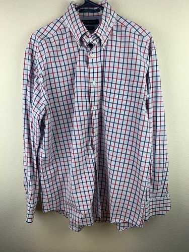 Camisa Tommy Hilfiger Manga Larga a Cuadros Botón Abajo Lg - "Tela de 2 Capas Años 80" - Imagen 2 de 7