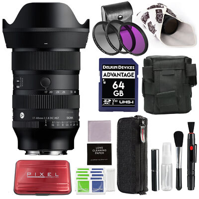 Sigma 17-40mm f/1.8 DC Art Lens for E Mount w/ Extra Accessory Bundle | 214965