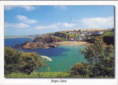 AK Hope Cove Wasserwolke Himmel Pflanze Azurblau Naturlandschaft See AA07514