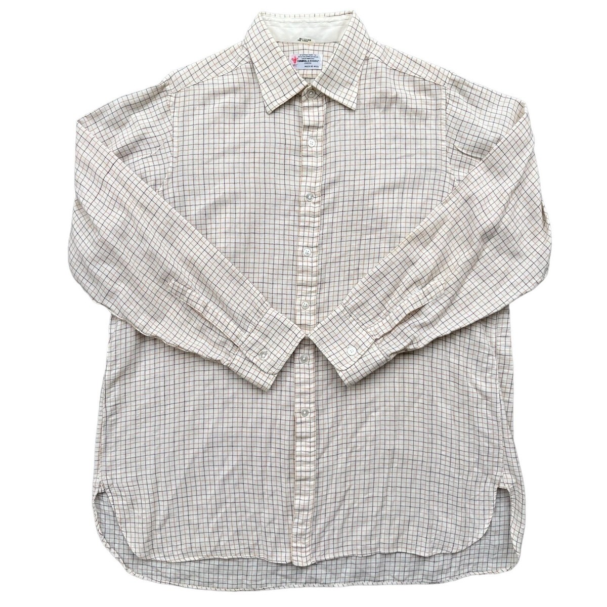 Turnbull & Asser Shirt Mens XL Made in England Prince of Wales