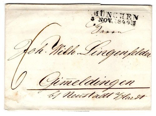 Vorphila 1849 Munich Su Schöner Custodia (BA5908