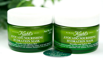 2 Kiehl's Avocado Nourishing Hydration Mask Travel Size 0.88oz/25g x2 New Sealed