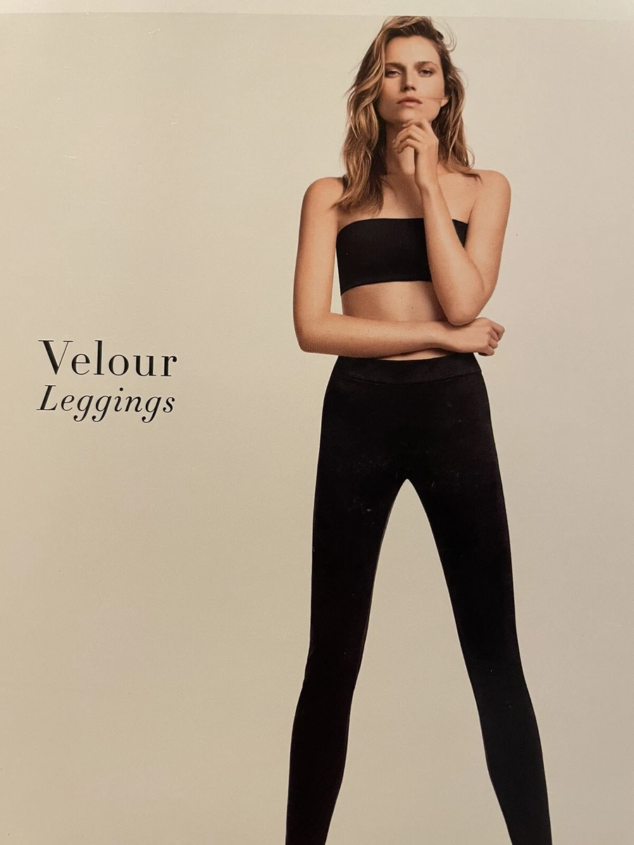 Wolford Velour Leggings Color: Taupe Grey Size: US 10 EU 40 19171 - 35