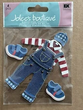 Jolee’s Boutique Little Boy Clothes Overalls Shirt Cap Scrapbook Stickers 