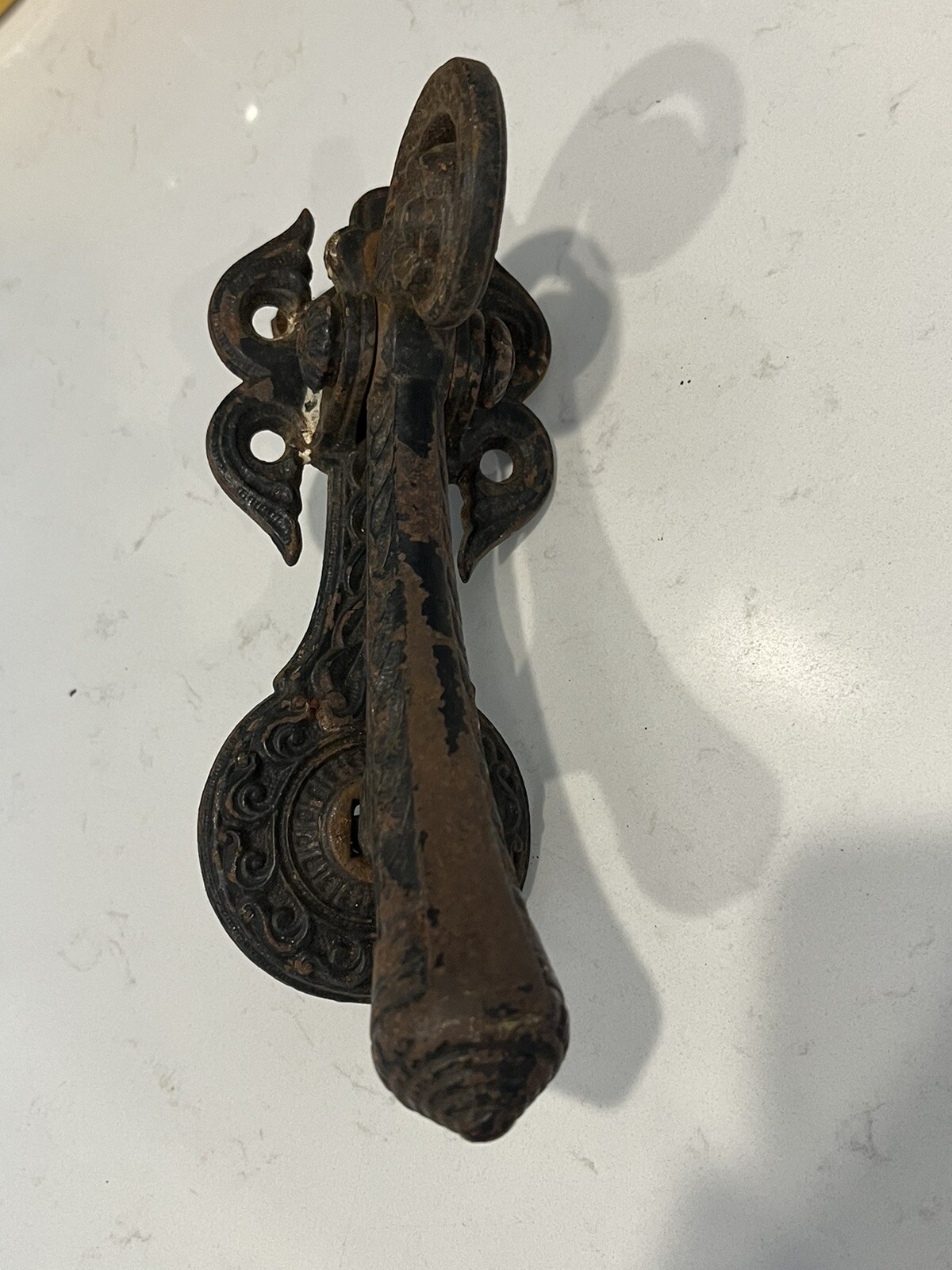 8" ANTIQUE 1882 VICTORIAN A. KENRICK & SONS No 421 SCROLLED DOORKNOCKER