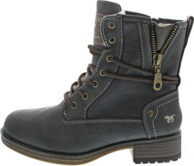 Mustang Mädchen Schnürstiefel grau