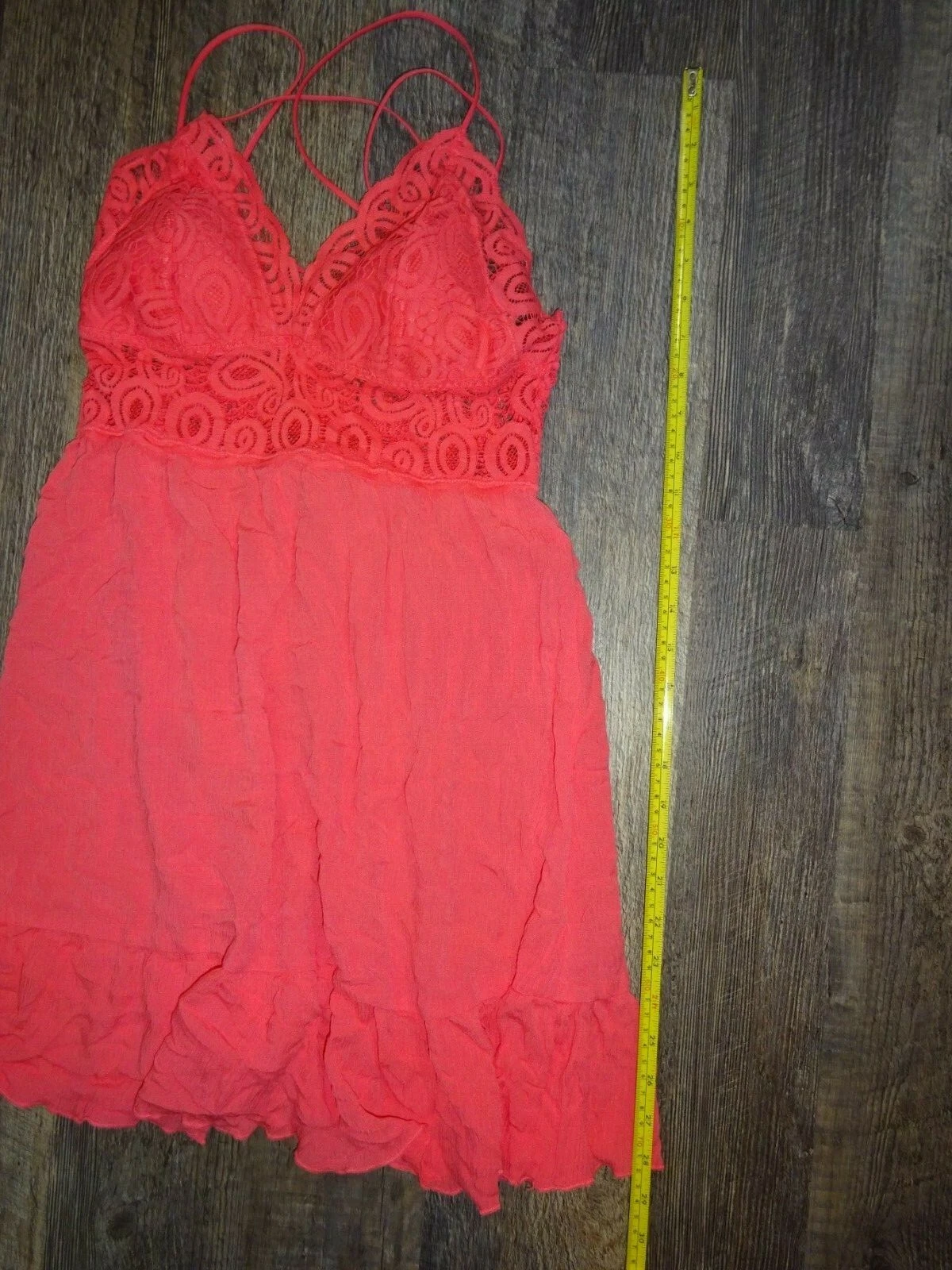 UNDERCOVER women's MEDIUM Victoria's secret PINK ~ coral pink sundress dress strappy NWT