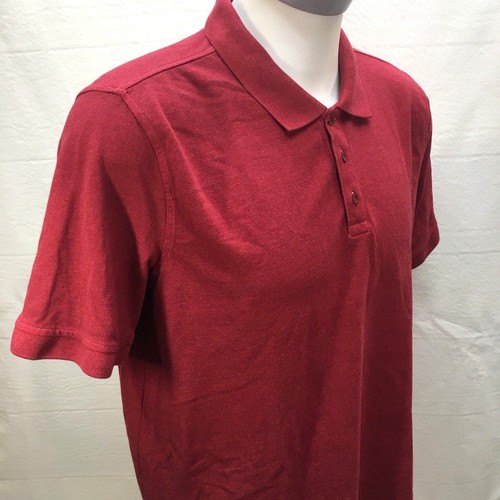 Magellan Outdoor Loose Fit Men's Size L Maroon Short Sleeved Polo Shirt E4 - Picture 7 of 7