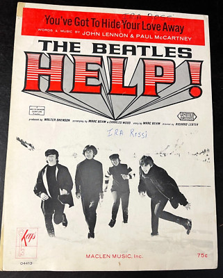 THE BEATLES  sheet music YOU'VE GOT TO HIDE YOUR LOVE AWAY Maclen Music 3514