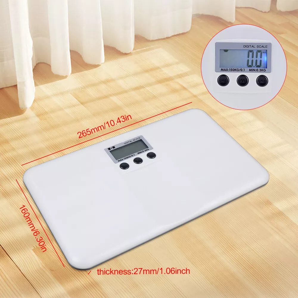 Electronic Bathroom Scales - Max 330 lbs