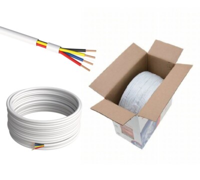 500ft Alarm Security Cable 22/4 Gauge Solid Unshielded CCA Burglar Alarm Wire