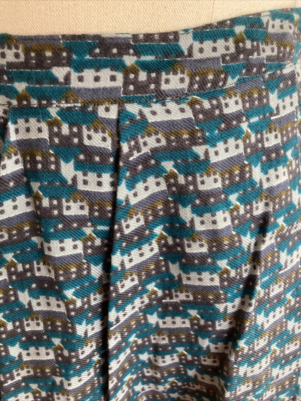 Seasalt Sophie "Palmers" House Print Cotton Blend Skirt, Size 10 UK, BNWT 3