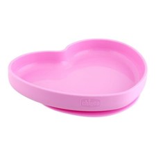 Piatto Cuore in Silicone con Ventosa CHICCO Rosa