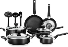 kitchen 13-Piece Nonstick Kitchen Cookware Set -PTFE/PFOA/PFOS Free Heat Resista