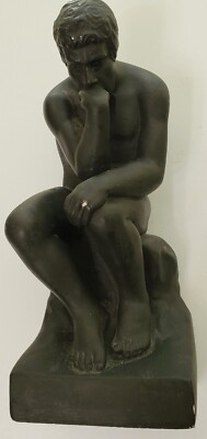 The Thinker Statue Modeled off of  Rodin Nude Beautiful W/ Any Decor