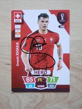 Granit Xhaka Autogramm signed TC Topps Fifa World Cup Quatar 2022 "Schweiz"
