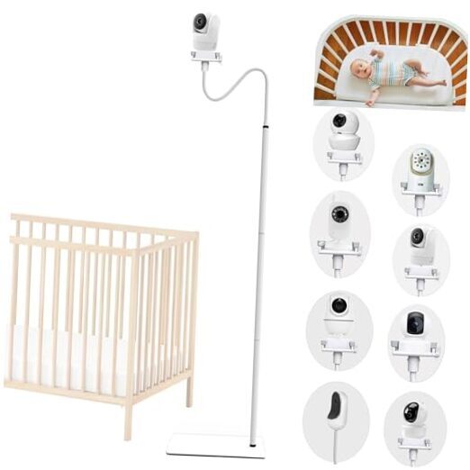 Baby Monitor Floor Stand Mount,Baby Monitor Camera Holder 68.8 Inch Camera-image