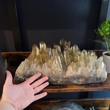 Giant Honey Citrine Quartz Cluster